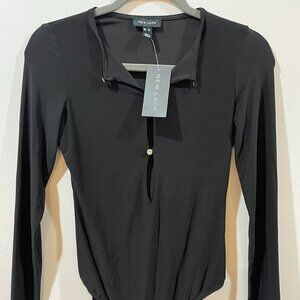 New Look Womens Black Body Suit Size 4